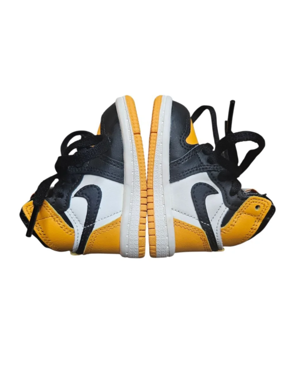 Nike 2C Yellow Black White Air Jordan 1 High Taxi Sneakers